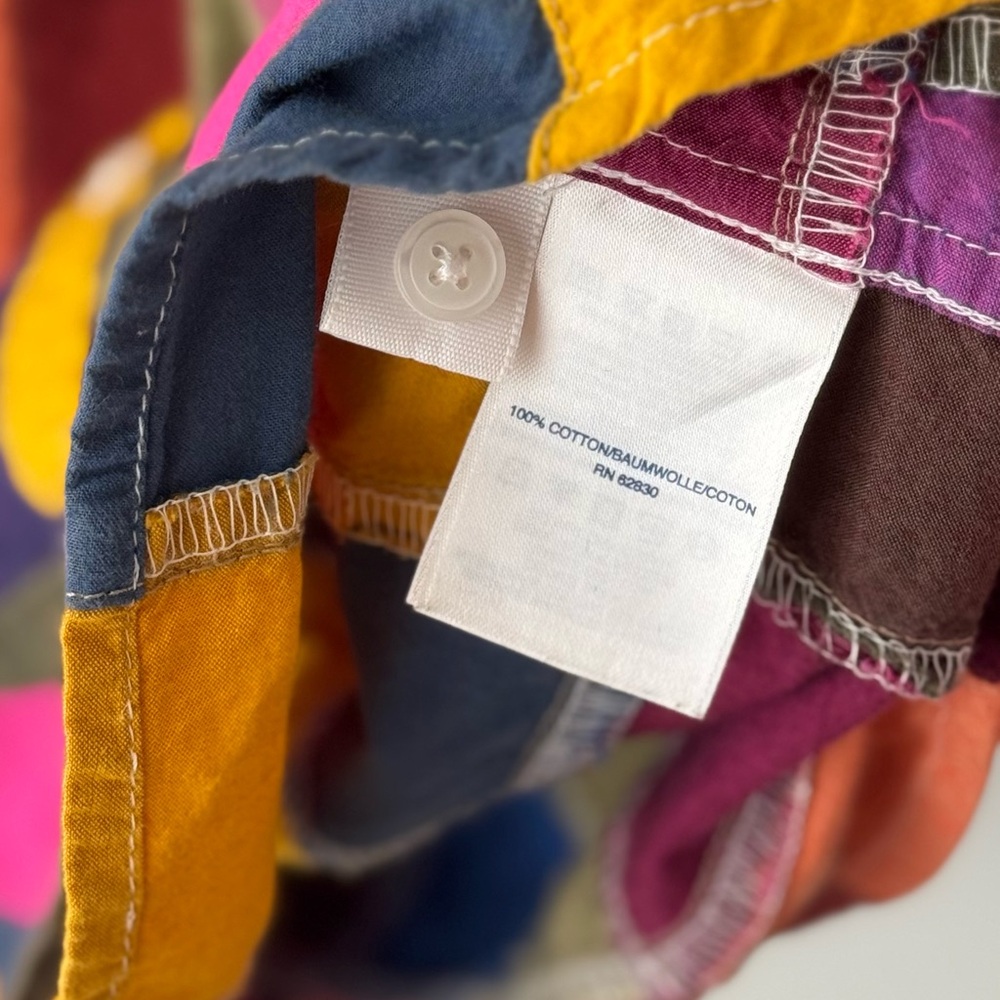 Lands’ End Vintage Patchwork Button Down Shirt 10… - image 3